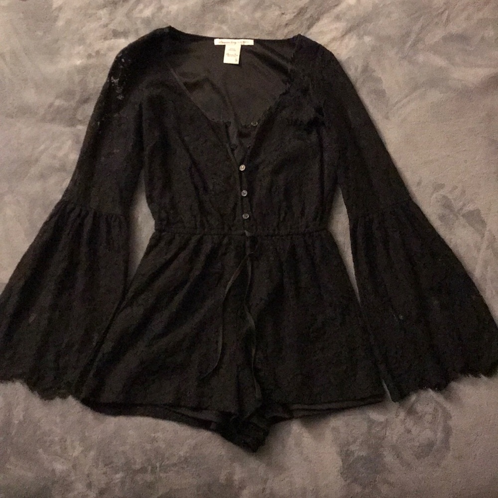 Black lace romper